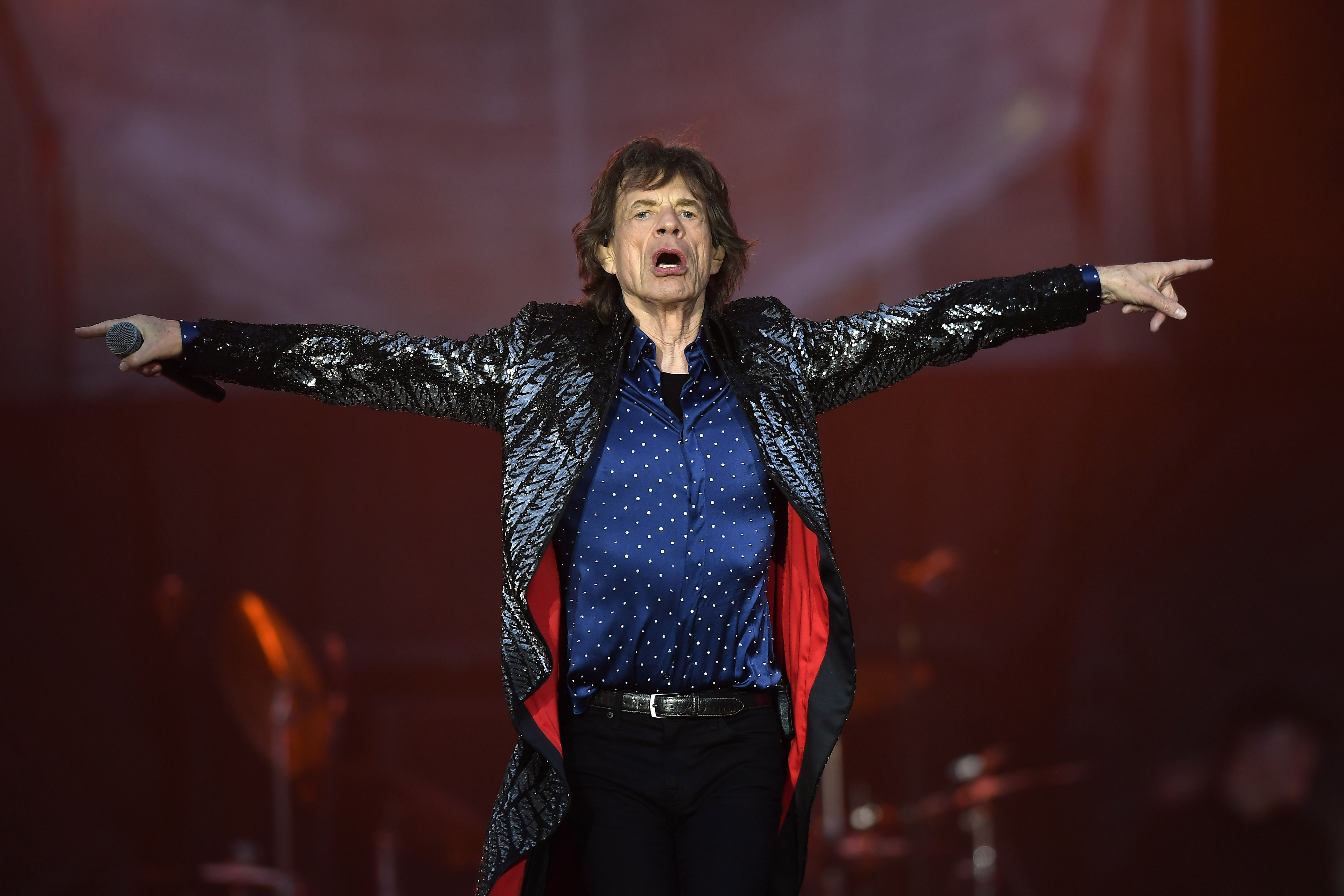 DUBLIN, IRELAND - MAY 17: Mick Jagger of The Rolling Stones performs live on stage on the opening n...