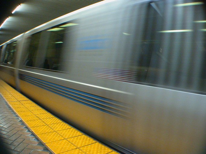 BART moving fast...
