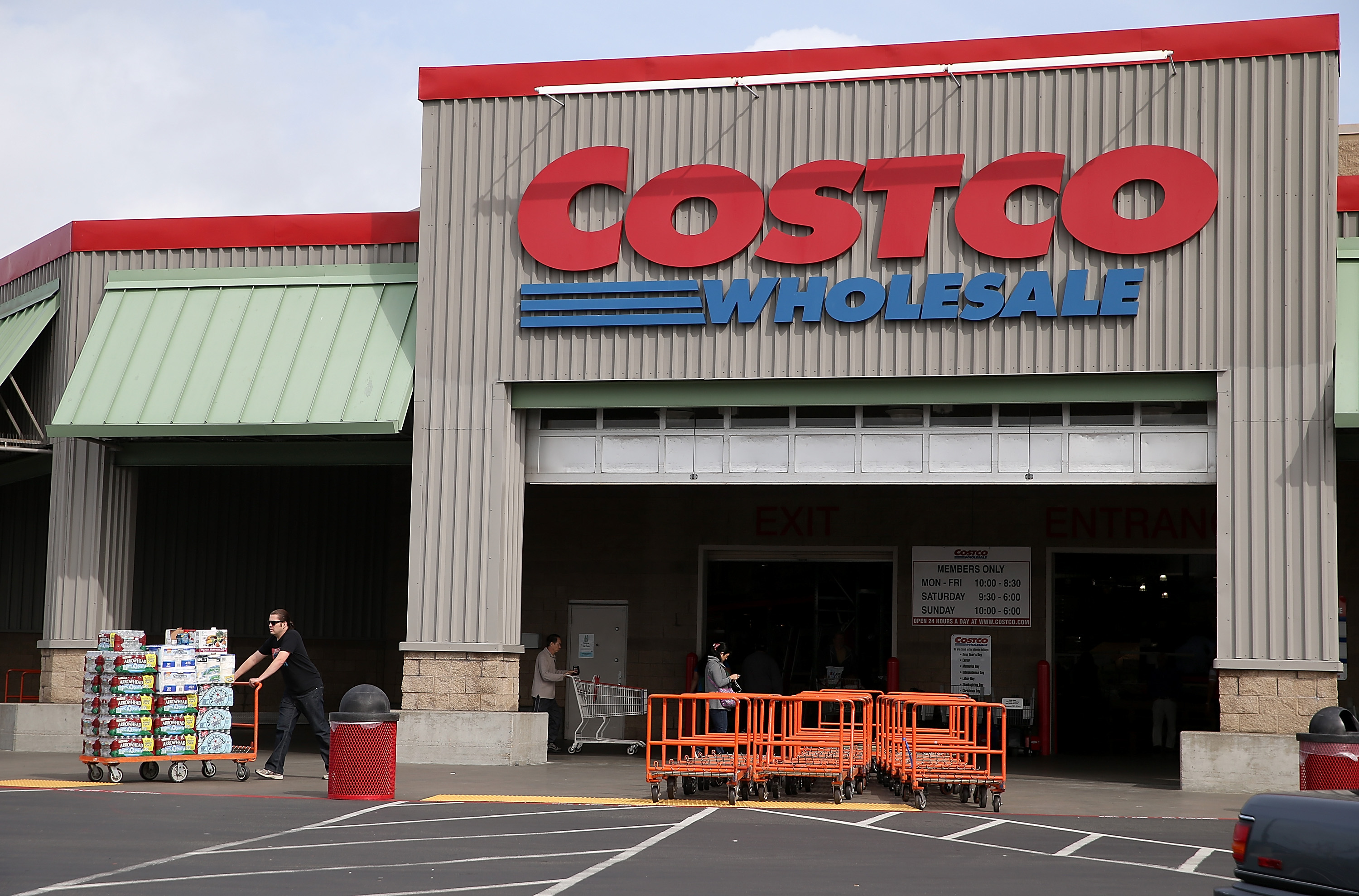 RICHMOND, CA - MARCH 06:  A customer leaves a Costco store on March 6, 2014 in Richmond, California...