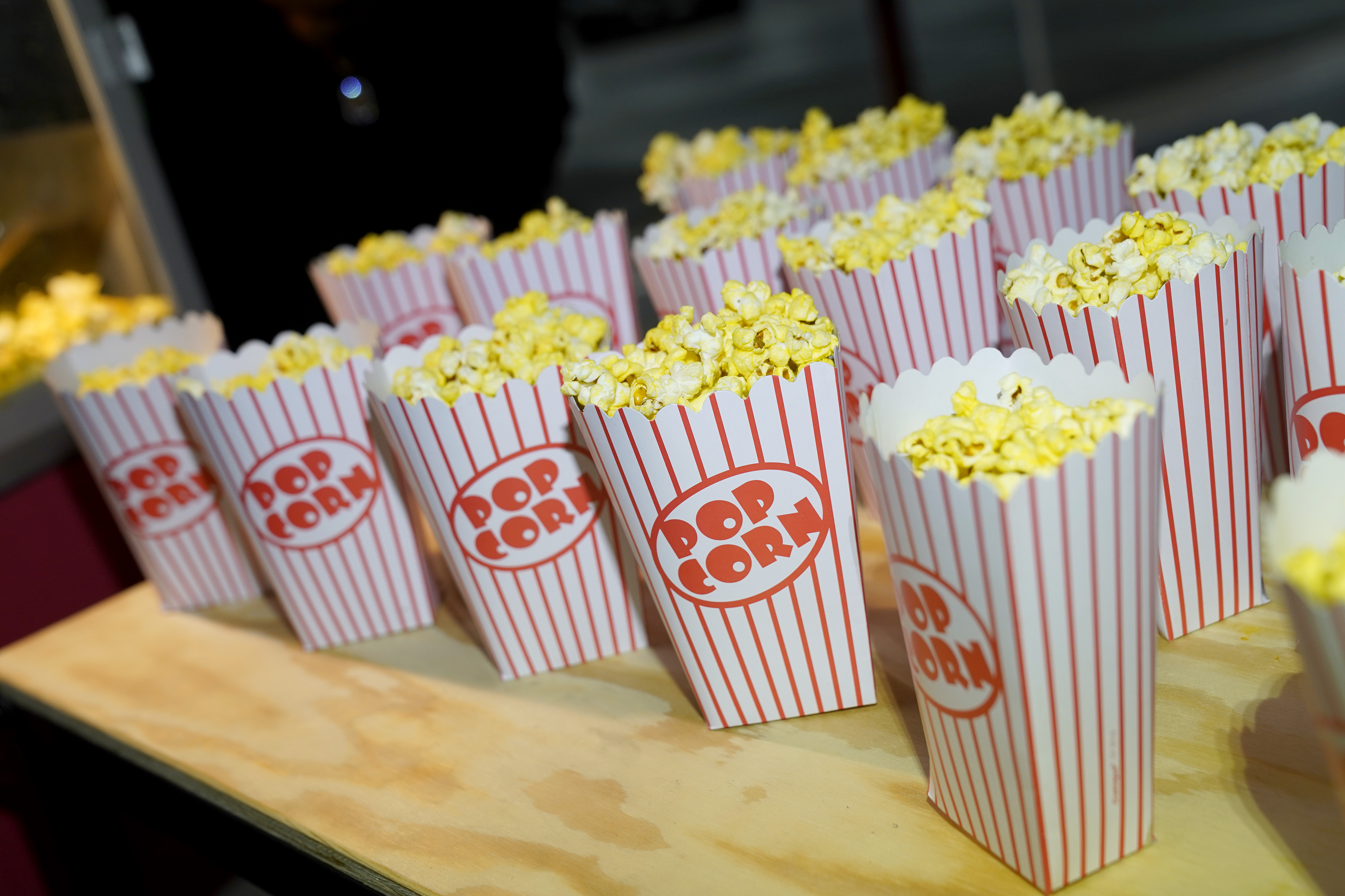 LOS ANGELES, CALIFORNIA - NOVEMBER 21: Popcorn on display during the fourth annual Volkswagen Drive...